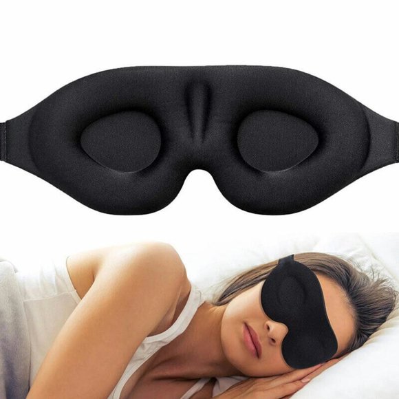 New! Lot of 4 Travel 3D Eye Mask Sleep Soft Padded Sleeping Blindfold - Picture 2 of 5